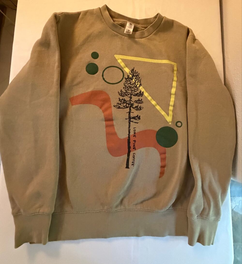 Lone Pine Coffee Roasters Sweatshirt Men’s XS Women’s S Bend Oregon PNW Graphic